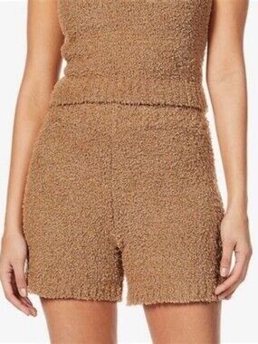 Skims Cozy Knit Shorts in Camel Kim Kardashian Size S / M Org. $58